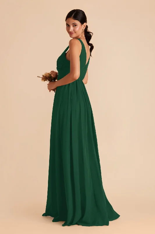 Laurie Empire Dress - Forest Green