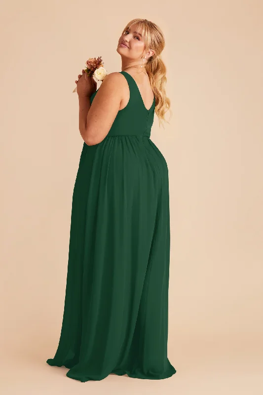 Laurie Empire Dress - Forest Green