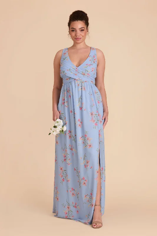 Laurie Empire Dress - Periwinkle Blue Le Fleur