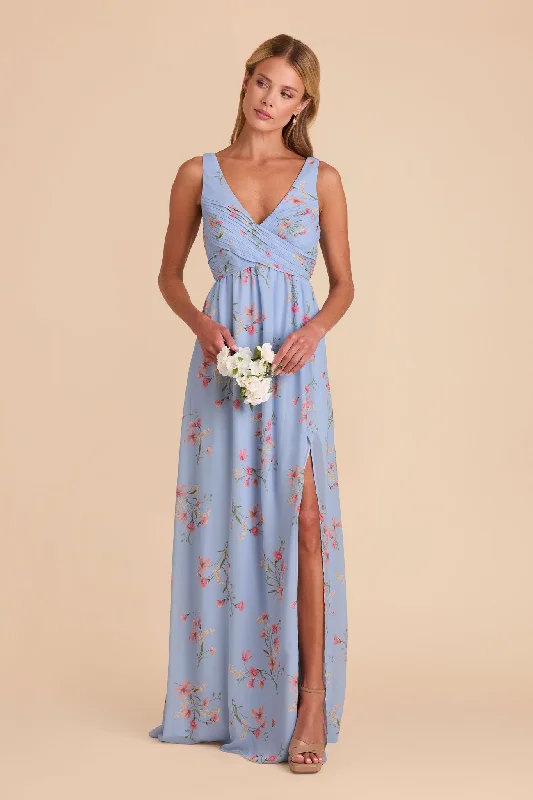 Laurie Empire Dress - Periwinkle Blue Le Fleur