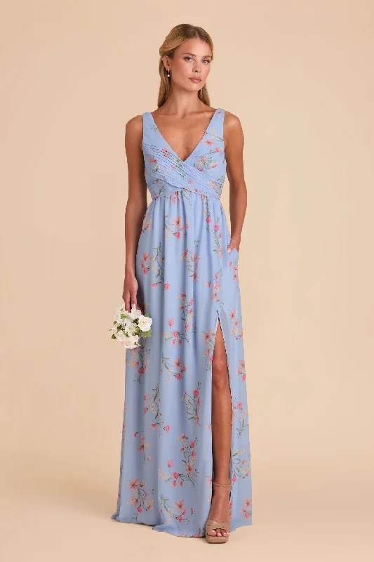 Laurie Empire Dress - Periwinkle Blue Le Fleur