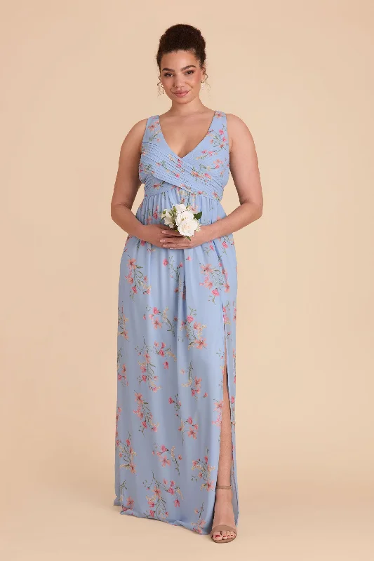 Laurie Empire Dress - Periwinkle Blue Le Fleur