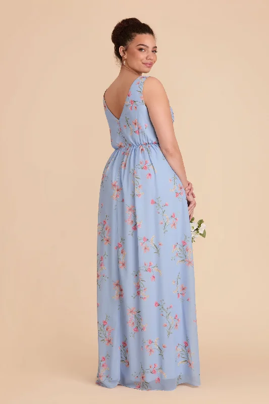 Laurie Empire Dress - Periwinkle Blue Le Fleur