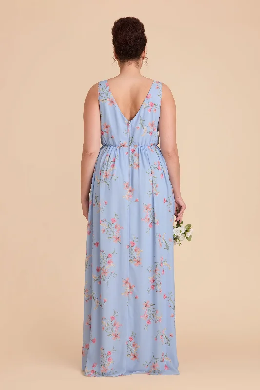 Laurie Empire Dress - Periwinkle Blue Le Fleur