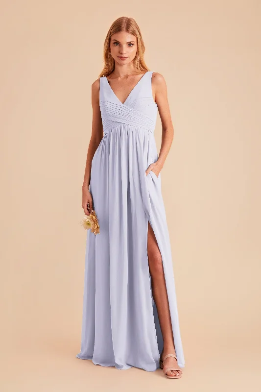 Laurie Empire Dress - Periwinkle Blue