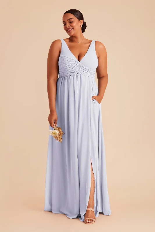 Laurie Empire Dress - Periwinkle Blue