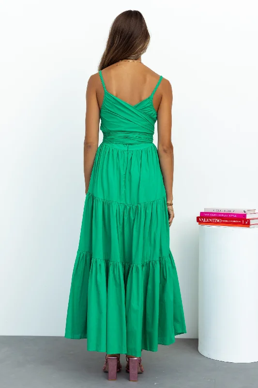 Like A Sunflower Midi Dress Green