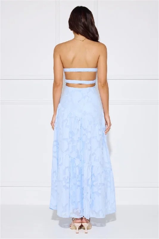 My Best Strapless Maxi Dress Blue