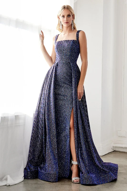 Cinderella Divine J793 Prom Long Formal Glitter Metallic Ball Gown