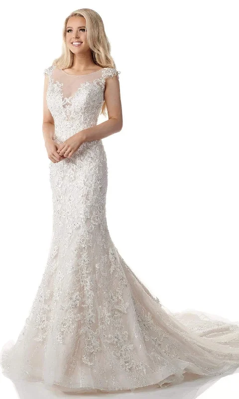 Rachel Allan - M772 Illusion Yoke Embellished Lace Mermaid Bridal Gown