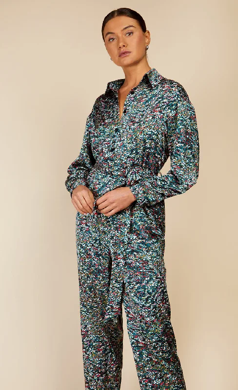 Satin Print Jumpsuit by Vogue Williams