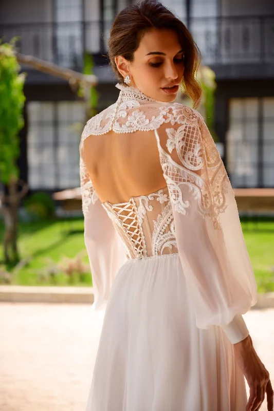 Strapless Lace Wedding Dress with Bolero