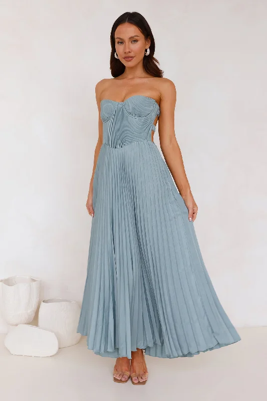 Sunflower Serenity Plisse Maxi Dress Sage