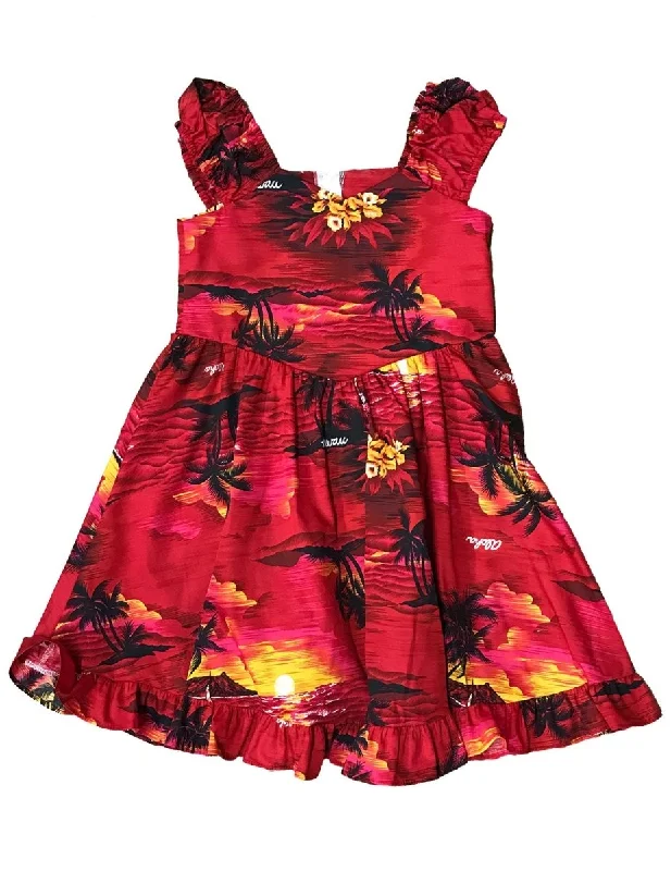 Sunset Luau Girl's Sundress