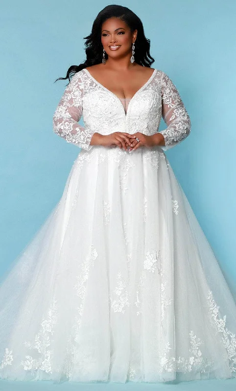 Sydney's Closet Bridal SC5275 - Long Sleeve A-line Tulle Gown