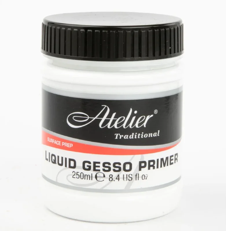 Professional - grade oil painting supplies for artists​ Atelier Liquid Gesso Primers
