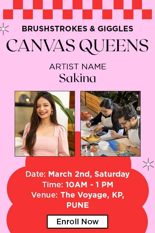 Candle - making art supplies for custom - scented candles​ Brushstrokes and Giggles - Canvas Queens, Pune(March, 2024)