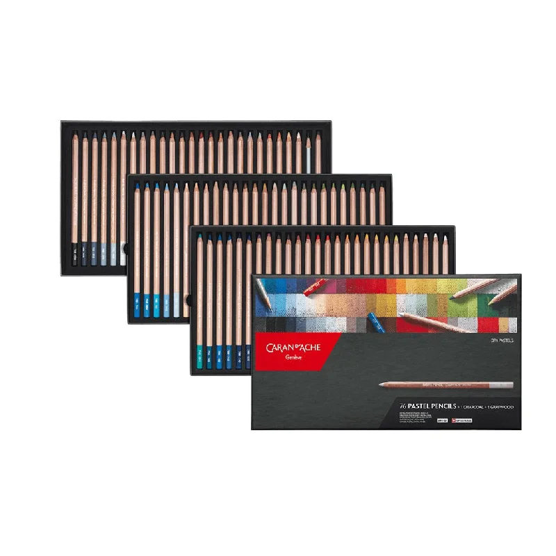Pastel chalks for creating soft, blended artworks​ Caran d'ache Artist Pastel Pencil Assortment 76 Shades