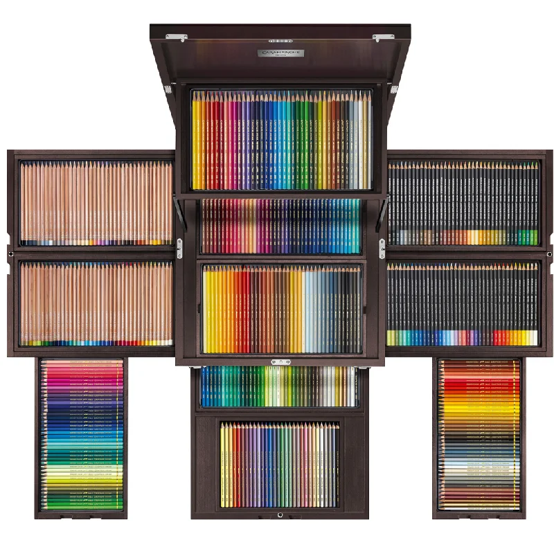 Portrait painting art supplies for realistic portraits​ Caran Dache Treasure Chest Prestigious wooden Case ( Only 100 Pieces World Wide ) Limited Edition Studio Pack