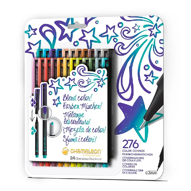 Oil painting canvases stretched on wooden frames​ Chameleon Fineliners 24 pack Bold Colors