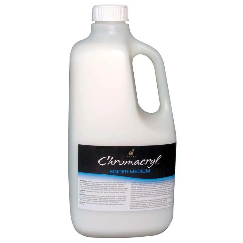 Glass painting supplies for adding color to glass surfaces​ Chromacryl Medium 2 Litre Binder Medium
