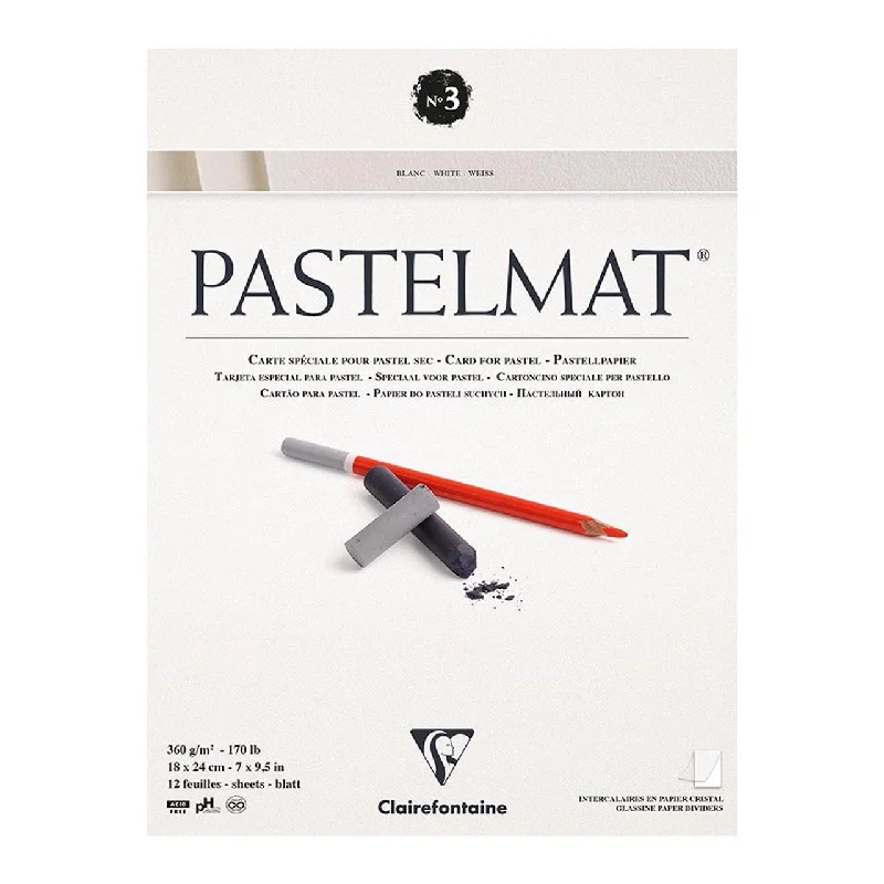 Printmaking supplies for creating handmade prints at home​ Clairefontaine Pastelmat Pad No. 3 12 Sheets