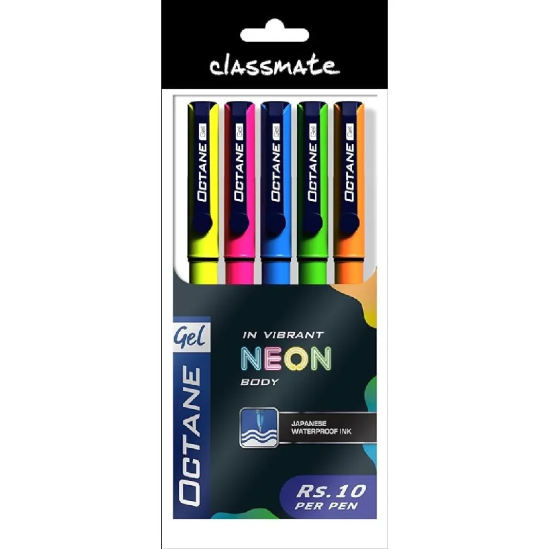 Soap - making art supplies for creating handmade soaps​ Classmate Neon Body Octane Gel Pen- Pack of 5