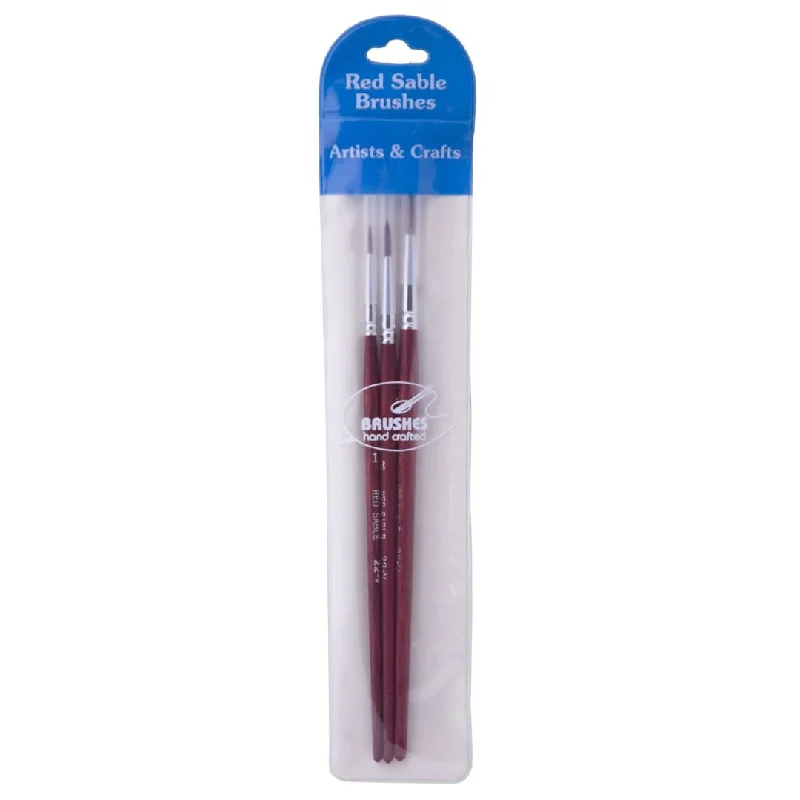 Art supplies for making personalized wine bottle holders​ Das 22 V Brush Set Sable Round - Pack Of 3