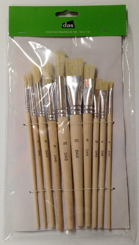 Art supplies for making commemorative plaques​ Das Artist Paint Brush Set of 10