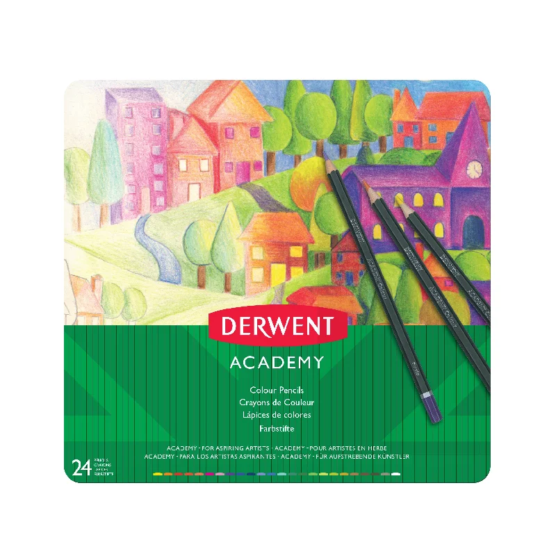 Weaving art supplies for creating woven wall hangings​ Derwent Academy Coloured Pencil - Tin Of 24