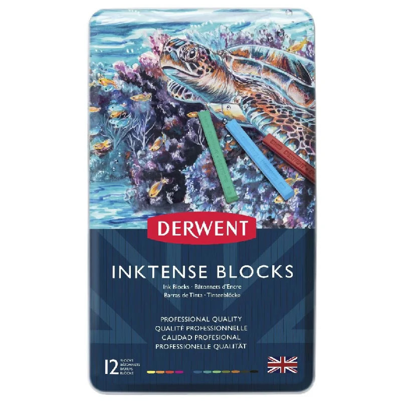 Art supplies for making decorative lanterns​ Derwent Inktense Blocks Tin of 12