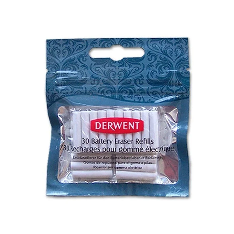 Pastel chalks for creating soft, blended artworks​ Derwent Refill Erasers Pack Of 30