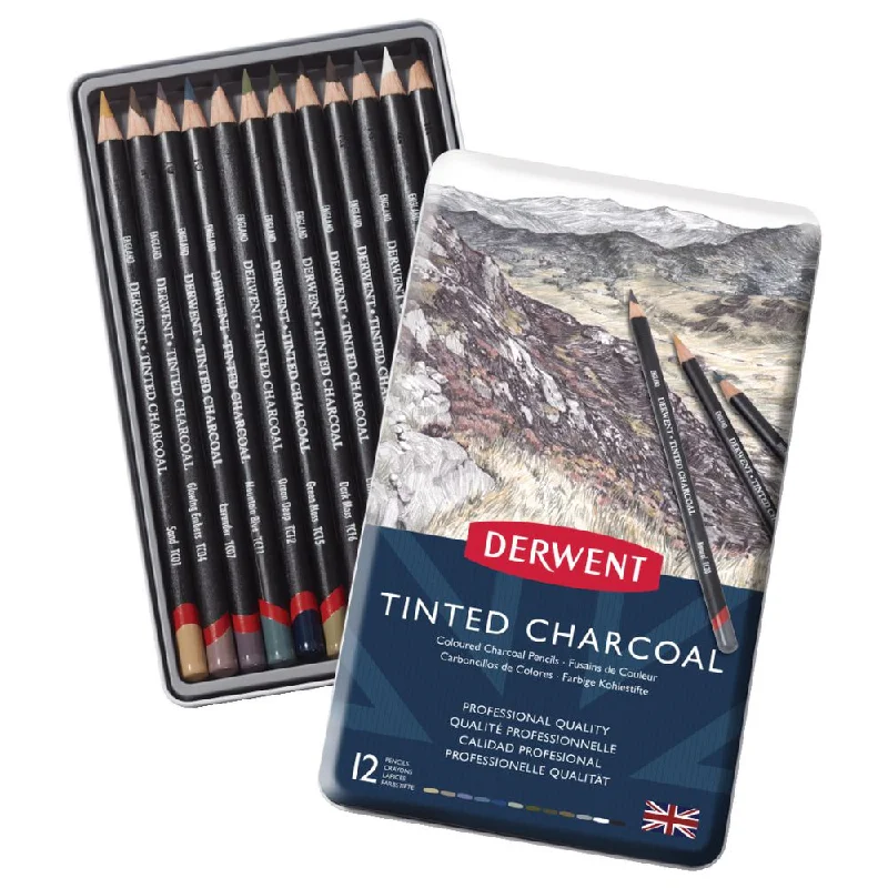 Bead - embroidery art supplies for adding sparkle to projects​ Derwent Tinted Charcoal Pencils Set of 12