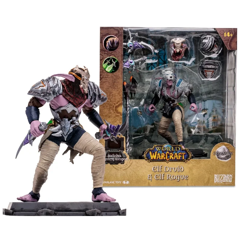 Mattel DC Multiverse Action Figures​ Elf Druid/Rogue: Common (World of Warcraft) 1:12 Scale Posed Figure - McFarlane Toys