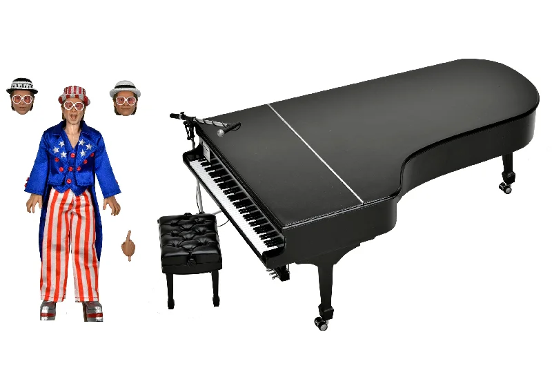 Spyro the Dragon Action Figures​ Elton John Elton John Live in ’76 with Piano 8” Clothed Action Figure - NECA
