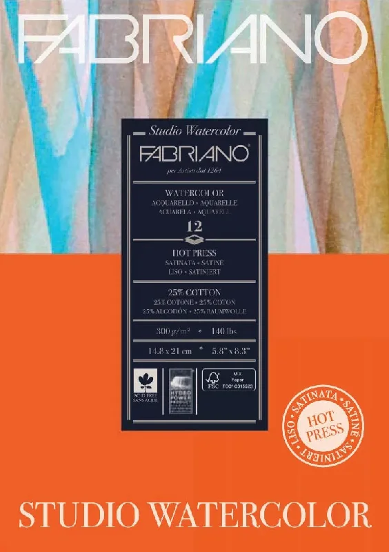 Polymer clay for creating detailed handicraft sculptures​ Fabriano Studio Watercolour 300gsm Hot Pressed 12 Sheet Pads