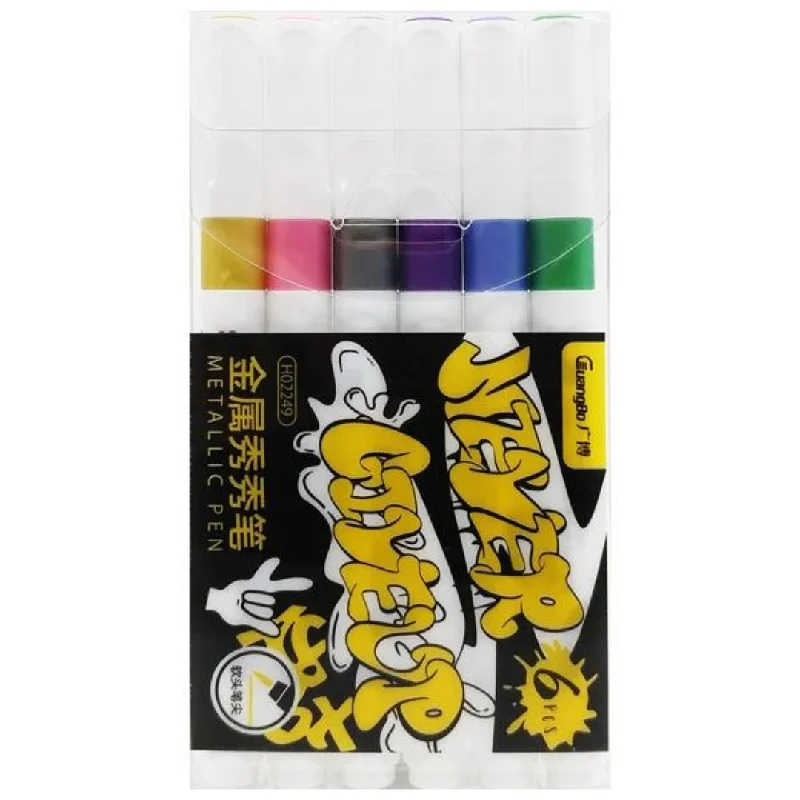 Canvas panels for landscape painting in various sizes​ Guangbo Glitter Marker- Pack of 6