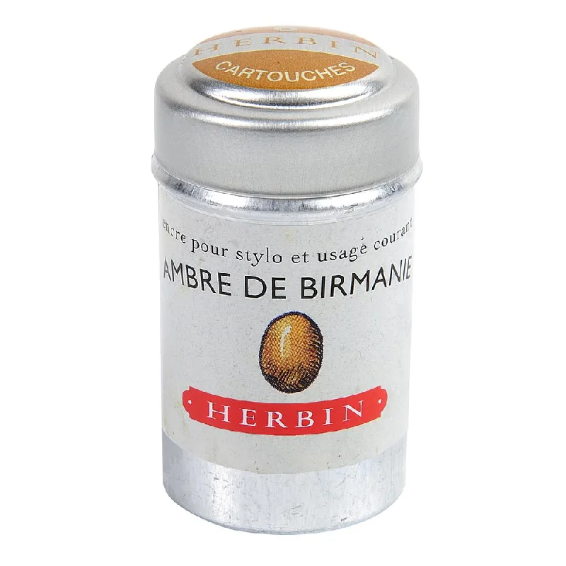 Art supplies for creating art - based magnets​ Herbin Ink Cartridge (Ambre de Birmanie - Pack of 6) 20141T