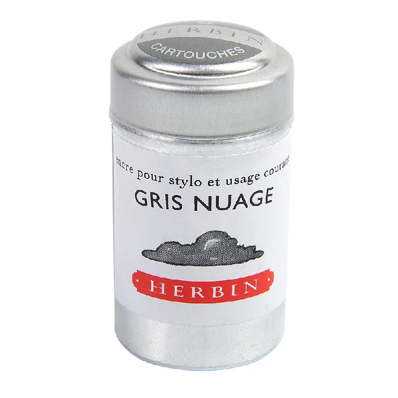 Art supplies for creating art - based photo albums​ Herbin Ink Cartridge (Gris Nuage - Pack of 6) 20108T