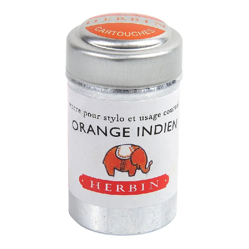 Art supplies for creating cultural - heritage - inspired art​ Herbin Ink Cartridge (Orange Indien - Pack of 6) 20157T