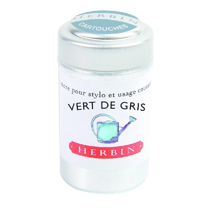 Digital art supplies for tablet - based artists​ Herbin Ink Cartridge (Vert de Gris - Pack of 6) 20107T