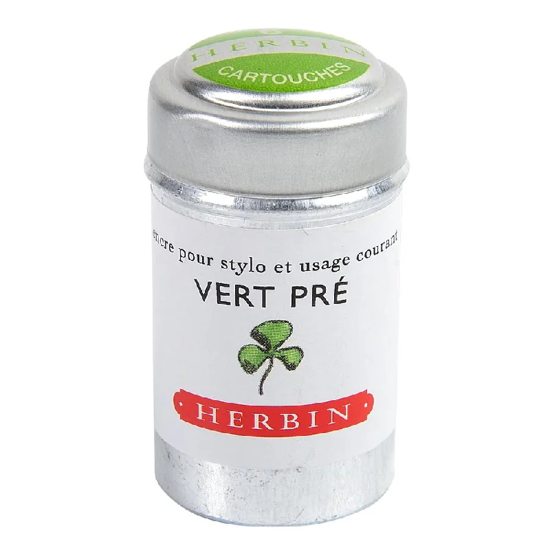 High - end art supplies for professional illustrators​ Herbin Ink Cartridge (Vert Pre - Pack of 6) 20131T