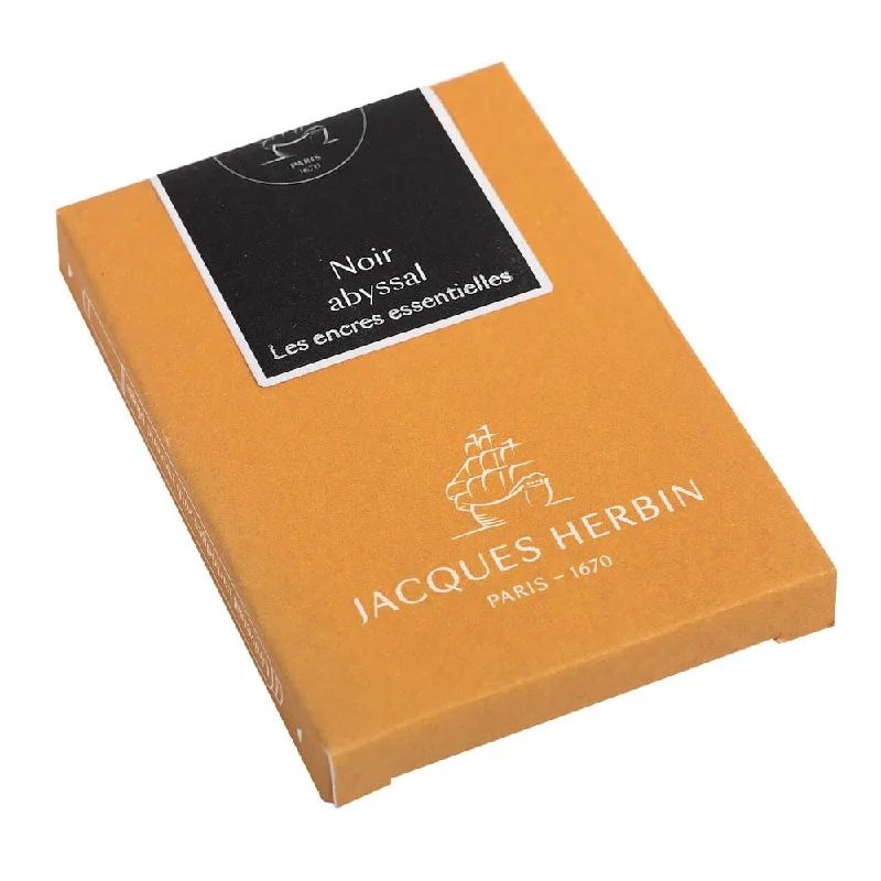 Fabric painting dyes for customizing clothes and textiles​ Jacques Herbin Essentielles Ink Cartridge (Noir Abyssal - Pack of 7) 11009JT