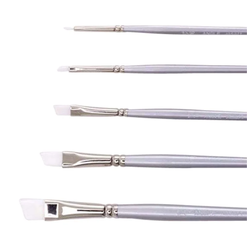 Jewelry - making art supplies like beads and wire​ Jasart White Synthetic Angle Brushes