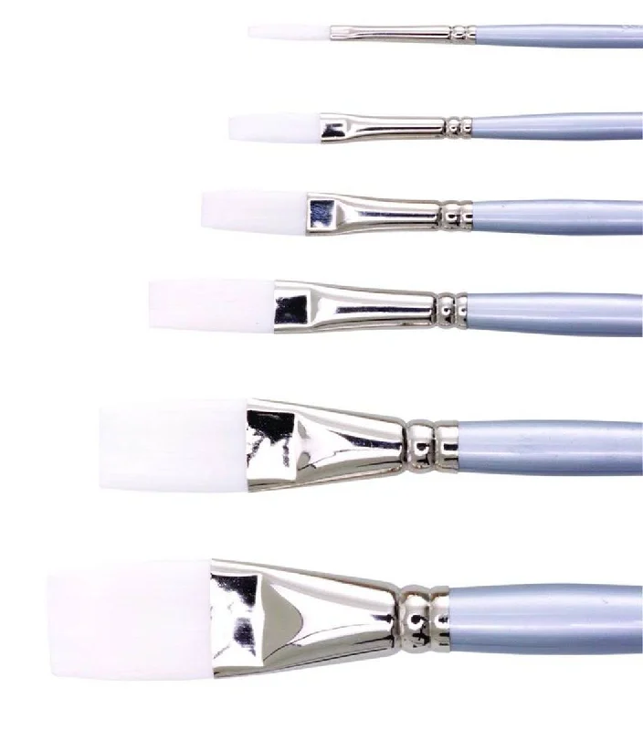 Watercolor painting sets for beginners with brushes included​ Jasart White Synthetic Long Flat Brushes
