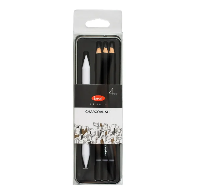 Jewelry - making art supplies like beads and wire​ Jasart Studio Charcoal Tin Of 4