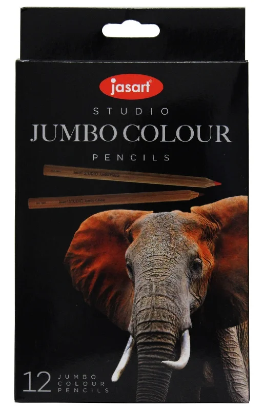 Cross - stitch art supplies with pre - printed patterns​ Jasart Studio Jumbo Colour Pencils Pack of 12