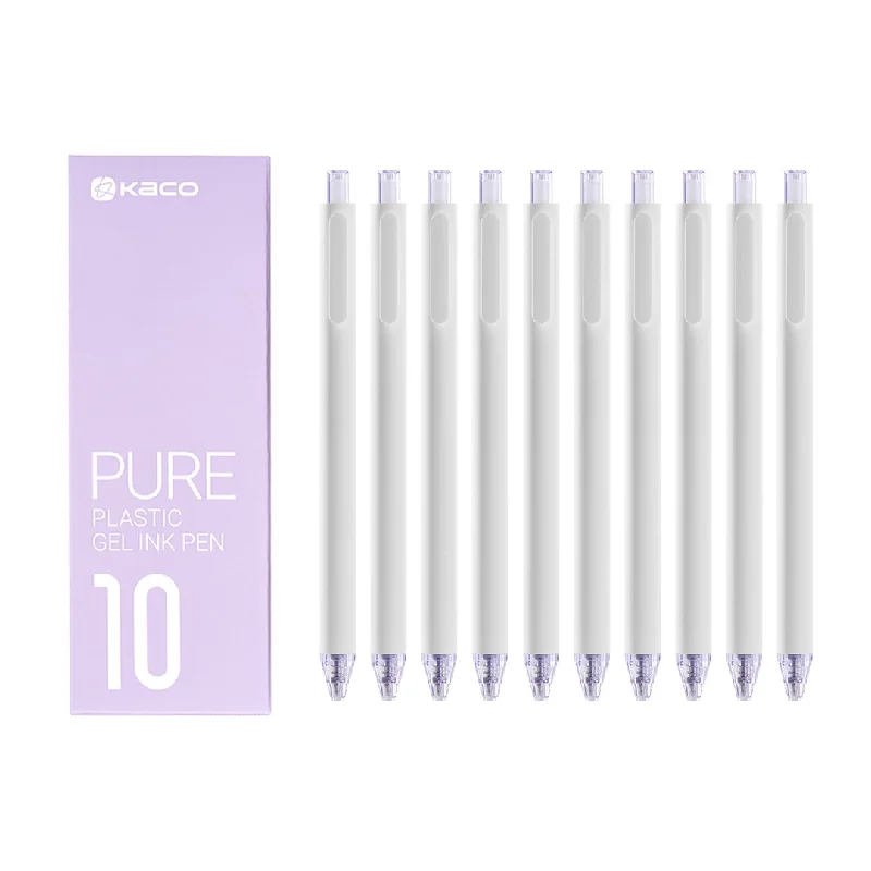 Calligraphy art supplies for beautiful handwriting​ Kaco Pure Soft Touch Candy Black Ink Gel Pens- Pack of 10