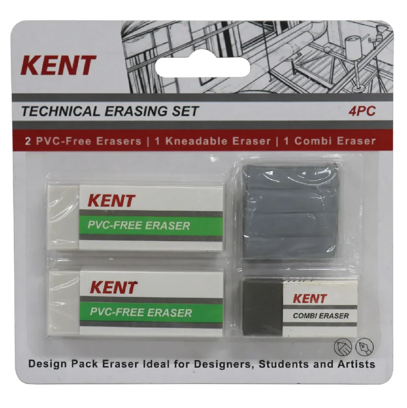 Painting and handicraft supplies for sports - themed projects​ Kent Technical Erasers Pack Of 4