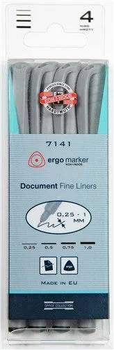 Pressed - flower art supplies for preserving and using flowers​ Koh-I-Noor Fineliner - Set Of 4
